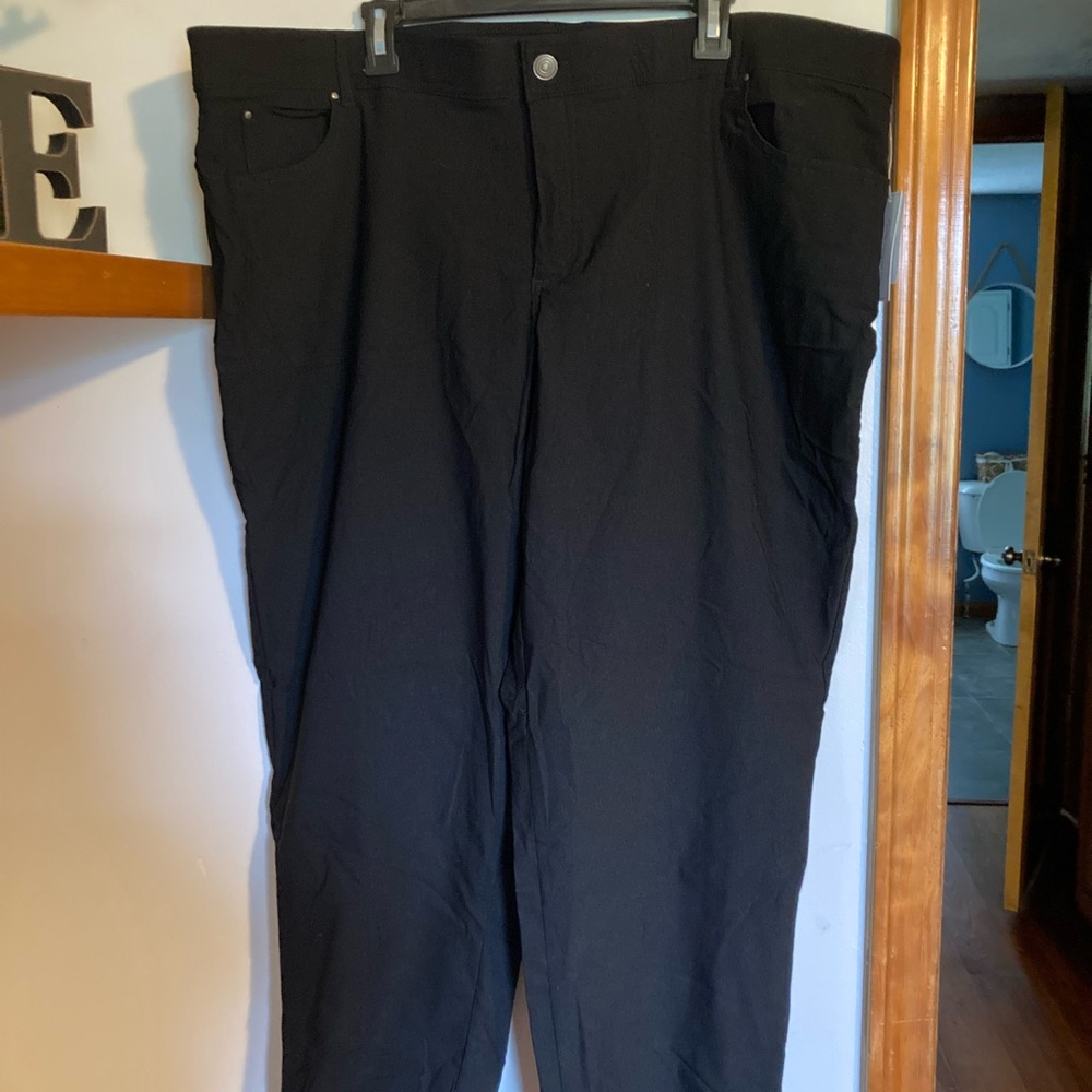 CJ Banks Black Straight Leg Pants